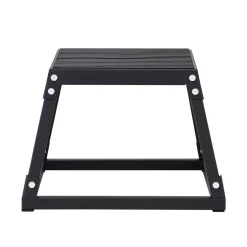 VEVOR Plyometric Jump Box, 12 Inch Plyo Box, Steel Plyometric Platform and Jumping Agility Box, Anti-Slip Fitness Exercise Step Up Box for Home Gym Training, Conditioning Strength Training, Black