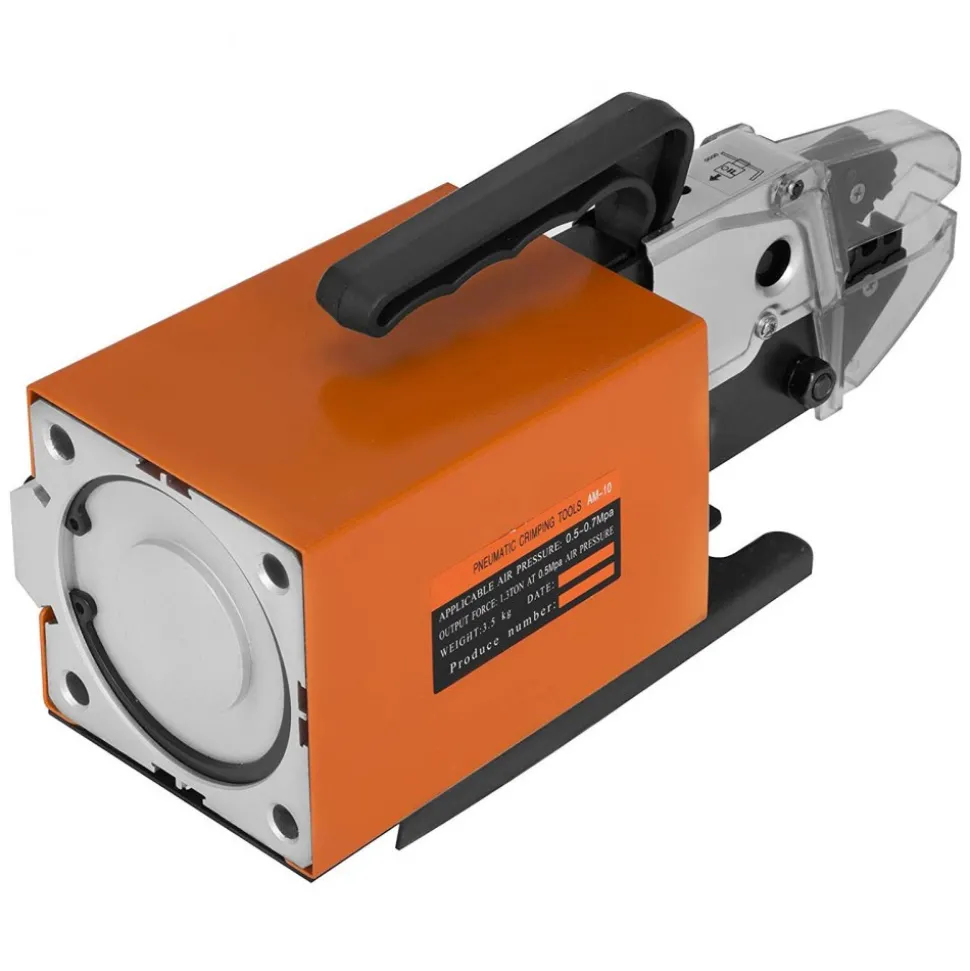 VEVOR Pneumatic Crimping Tool Am-10, Air Powered Wire Terminal Crimping Machine Crimping Up To 16mm2, Pneumatic Crimper Plier Machine with 10 Sets Of Dies for Many Kinds of Terminals
