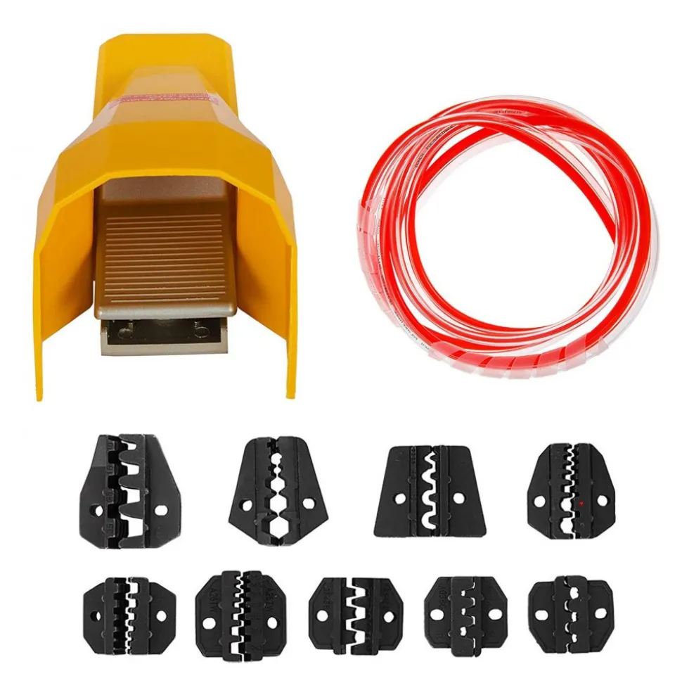 VEVOR Pneumatic Crimping Tool Am-10, Air Powered Wire Terminal Crimping Machine Crimping Up To 16mm2, Pneumatic Crimper Plier Machine with 10 Sets Of Dies for Many Kinds of Terminals