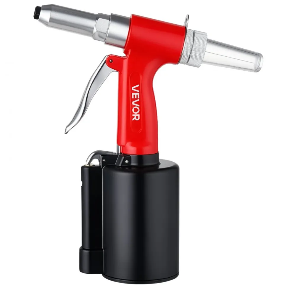VEVOR Pneumatic Rivet Gun Kit with 3/32" 1/8" 5/32" 3/16" Nosepieces, 2425 LBS Pulling Force, 3-Claw Secure Grip, Air Pop Riveter Tool for Automotive, Construction, Industrial Manufacturing