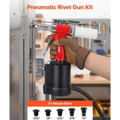 VEVOR Pneumatic Rivet Gun Kit with 3/32
