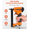 VEVOR Pneumatic Staple Gun, 21 Gauge Long-Nose Upholstery Stapler for 80 Series Fine Wire Staples 1/2-inch Crown 1/4"-5/8" Length, Max 150PCS Loading Air Staple Gun for Upholstering, Woodworking, DIY