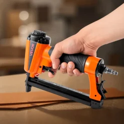 VEVOR Pneumatic Staple Gun, 21 Gauge Long-Nose Upholstery Stapler for 80 Series Fine Wire Staples 1/2-inch Crown 1/4