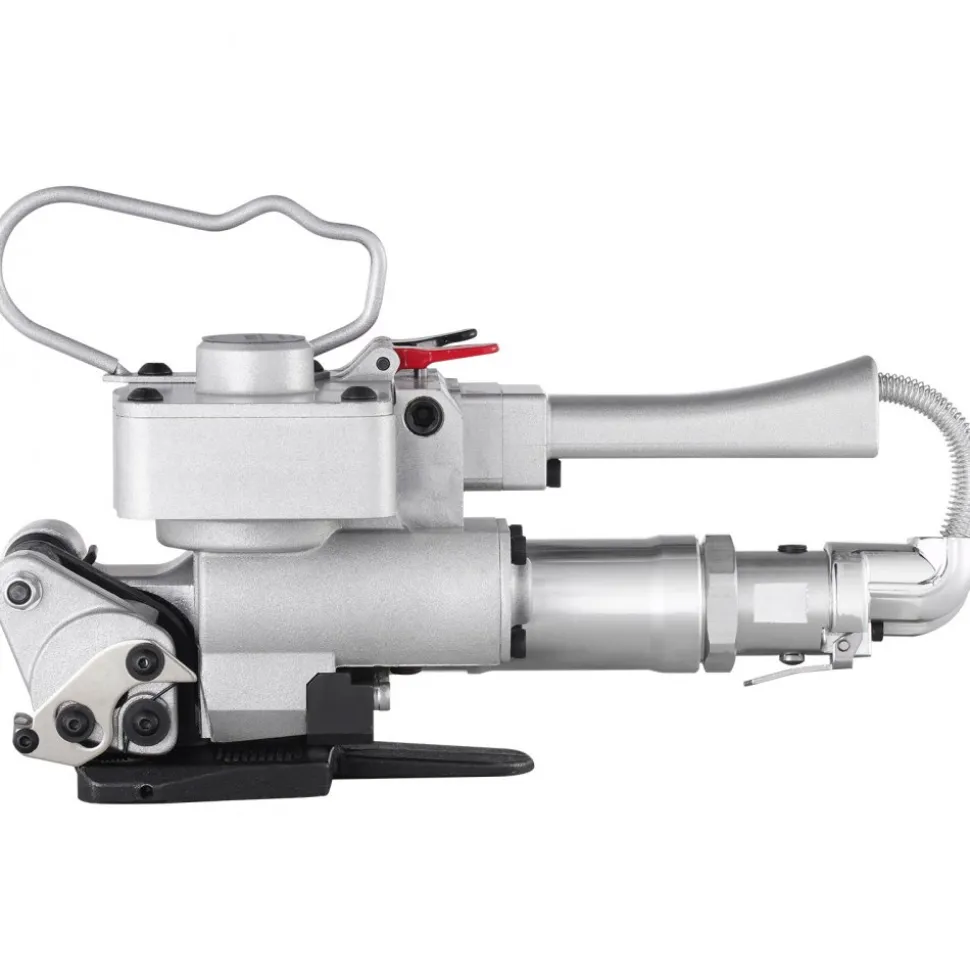 VEVOR Pneumatic Strapping Tool, for 3/4"-1" Width PET Plastic Belt, Packaging Strapping Machine, Handheld Baler, Automatic Packaging Machine with 4000N Max Tension, Portable Banding Strapping Kit