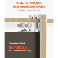 VEVOR Pocket Door Frame Kit, for 24-30 in Wide 80 in High Door, Pocket Door Kit with Two-Way Soft Close Mechanism, Slide Smoothly Quietly, Easy to Install, Wood and Galvanized Steel, for Living Room