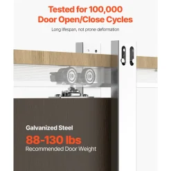 VEVOR Pocket Door Frame Kit, for 24-30 in Wide 80 in High Door, Pocket Door Kit with Two-Way Soft Close Mechanism, Slide Smoothly Quietly, Easy to Install, Premium Galvanized Steel, for Living Room