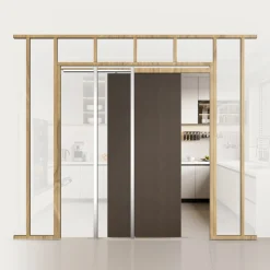 VEVOR Pocket Door Frame Kit, for 24-30 in Wide 80 in High Door, Pocket Door Kit with Two-Way Soft Close Mechanism, Slide Smoothly Quietly, Easy to Install, Premium Galvanized Steel, for Living Room