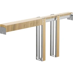 VEVOR Pocket Door Frame Kit, for 24-32 in Wide 80 in High Door, Pocket Door Kit with Two-Way Soft Close Mechanism, Slide Smoothly Quietly, Easy to Install, Premium Galvanized Steel, for Living Room