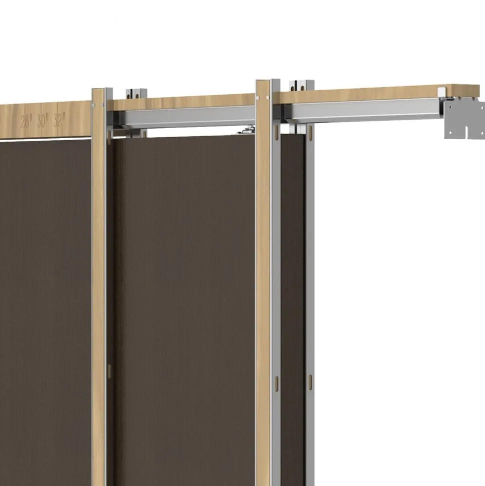 VEVOR Pocket Door Frame Kit, for 24-32 in Wide 80 in High Door, Pocket Door Kit with Two-Way Soft Close Mechanism, Slide Smoothly Quietly, Easy to Install, Premium Galvanized Steel, for Living Room