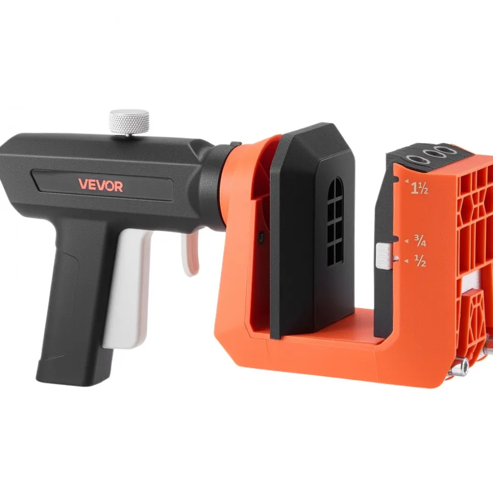 VEVOR Pocket Hole Jig Kit, 1/2", 3/4", 1-1/2" Adjustable, 360° Rotating Handle, Jig Pocket Hole System with 260 Screws, C-Clamp, Stop Collar, Drill Bit, Easy Clamping and Adjusting, for Woodworking