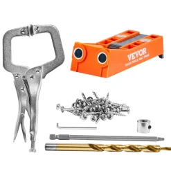 VEVOR Pocket Hole Jig, 56 Pcs Mini Jig Pocket Hole System with 9
