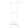 VEVOR Podium Stand, 43-Inch Acrylic Lectern, Portable Laptop Desk with Wide Reading Surface and Storage Shelf, Book Stopper, Floor-Standing, for Classroom, Wedding, Conference, Lecture and Concert