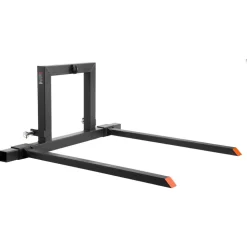 VEVOR 3 Point Hitch Pallet Forks, 1500 lbs Clamp on Pallet Forks, 50-Inch Total Length Heavy-Duty Tractor Fork with 28.9-46 Inch Adjustable Fork Width, Quick Hitch Attachments for Category 1 Tractors