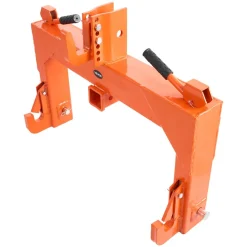 VEVOR 3-Point Quick Hitch with 2 in Receiver, 3000 Lbs Lift Capacity, 3-Pt Hitch with 5 Level Adjustable Bolt, Adaptation to Category 1 & 2 Tractor, Heavy Duty 3 Point Attachments, Orange