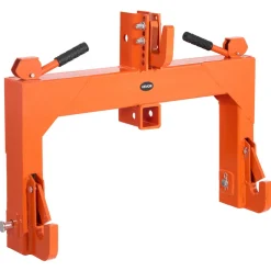 VEVOR 3-Point Quick Hitch with 2 in Receiver, 3000 Lbs Lift Capacity, 3-Pt Hitch with 5 Level Adjustable Bolt, Adaptation to Category 1 & 2 Tractor, Heavy Duty 3 Point Attachments, Orange