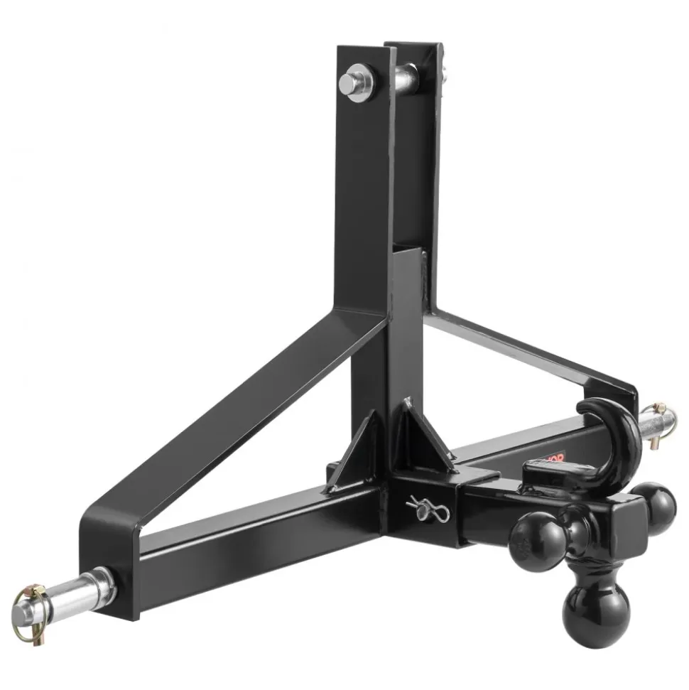 VEVOR 3 Point Trailer Hitch with 2 in Receiver, 3pt Quick Hitch Attachment, Heavy Duty Tractor Tow Drawbar Adapter, Compatible with Kubota, Mahindra, Ford, Yanmar, John Deere, Massey Ferguson