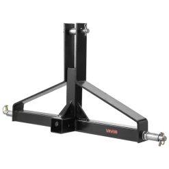 VEVOR 3 Point Trailer Hitch with 2 in Receiver, 3pt Quick Hitch Attachment for Category 1 Tractor, 3000lbs Capacity, Tow Drawbar Adapter, Compatible with Kubota, Mahindra, Ford, Yanmar, John Deere