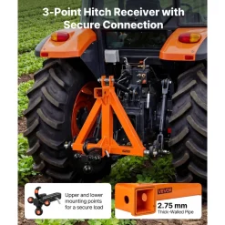 VEVOR 3 Point Trailer Hitch with 2