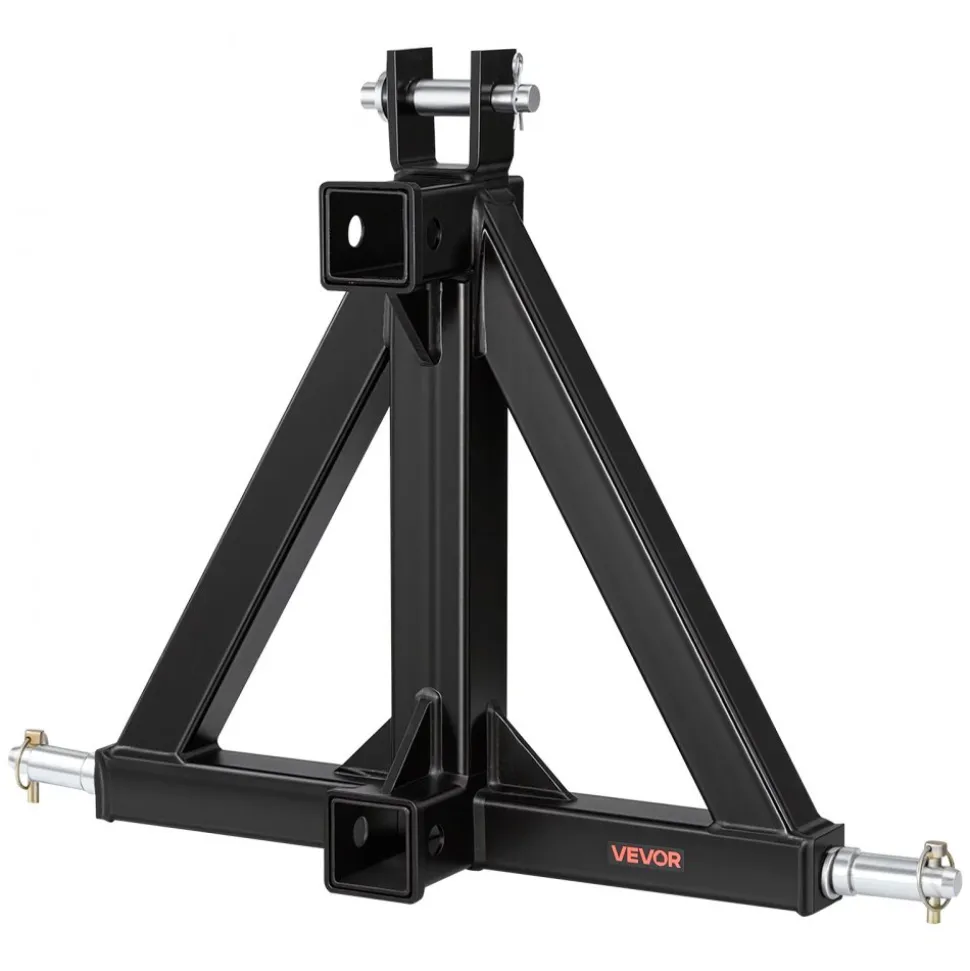 VEVOR 3 Point Trailer Hitch with 2" Receiver, 3 Pt Quick Hitch Attachment, Tractor Tow Drawbar Adapter, Compatible with Category 1, Kubota, Mahindra, Ford, Yanmar, John Deere, Massey Ferguson, Tractor
