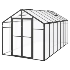 VEVOR Polycarbonate Greenhouse, 8 x 14 Ft, Outdoor Greenhouse with 2 Vent Windows, Pavilion Styled Greenhouse with Hinged Door, Aluminum Large Walk-in Greenhouse Kit for Outside Garden Backyard