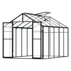 VEVOR Polycarbonate Greenhouse, 8 x 10 Ft, Outdoor Greenhouse with 2 Vent Windows, Pavilion Styled Greenhouse with Hinged Door, Aluminum Large Walk-in Greenhouse Kit for Outside Garden Backyard