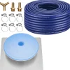 VEVOR Pond Aerator Air Diffuser & 3/8 in Self Sinking Aeration Hose Kit, 8in Silicone Lake Aeration Diffuser with 100ft Flexible Pond Aerator Hose Kit for Ponds Lakes Water Gardens