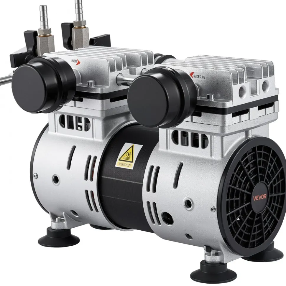 VEVOR Pond Aerators, 6.7CFM Aeration System for Lakes up to 3 Acres, 1 HP Air Compressor, 4 Diffusers & Four 100' Weighted Tubing, Outdoor Pond Aeration Pump for Deep Water Oxygen Circulation
