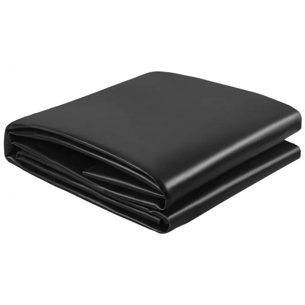 VEVOR Pond Liner 15 x 15 ft, 45 Mil, EPDM Rubber Fish Koi Pond Liner and Underlayment Combo, Easy to Cut, Durable & Leakproof, for Outdoor Ponds, Water Garden, Waterfall, Fishpond, Fountains, Black