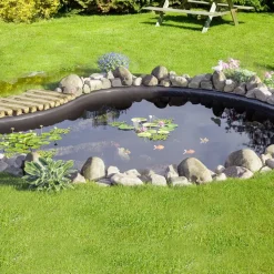 VEVOR Pond Liner, 10 x 13 ft 20 Mil Thickness, Pliable LLDPE Material Pond Skins, Easy Cutting Underlayment for Fish or Koi Ponds, Water Features, Waterfall Base , Fountains, Water Gardens, Black