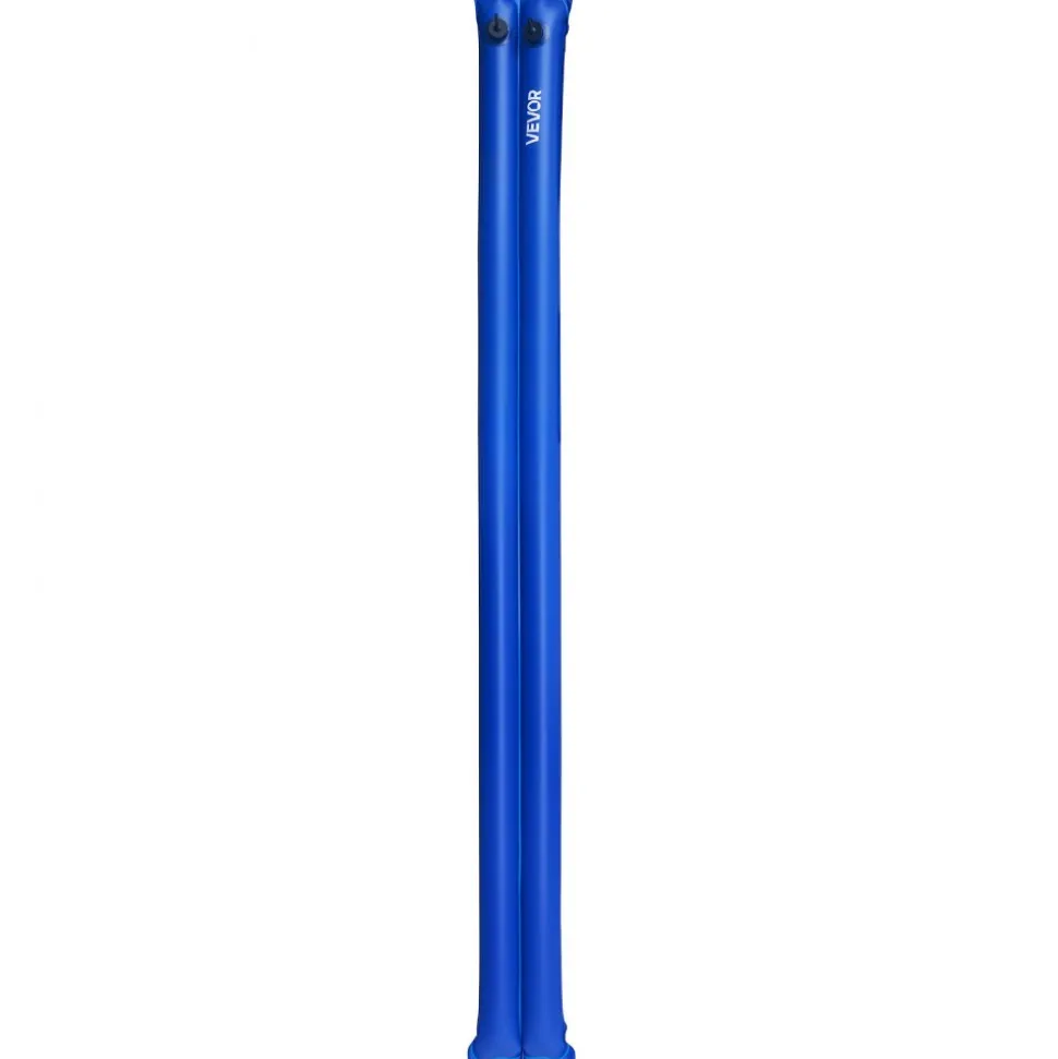 VEVOR Pool Cover Water Bags, 6 Packs 8 Ft, Double Chamber Pool Cover Water Tubes, 0.4mm Thick PVC Bags Weights with Leakproof Screw Cap, for Inground Swimming-Pool Covers Winter Closing, Blue