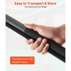 VEVOR Pool Cue, 1 Piece Pool Stick, 58 inch & 21 oz Fiberglass Titanium Composite Billiard Pools Cue Stick with Multi-Layer Tip, Cues Sticks for Professional Pool Table, Bar, Home Pool Games, Office