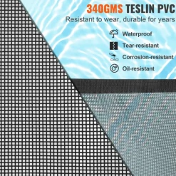 VEVOR Pool Fence, 4 x 12 FT Pool Fences for Inground Pools, Removable Child Safety Pool Fencing, Easy DIY Installation Swimming Pool Fence, 340gms Teslin PVC Pool Fence Mesh Protects Kids and Pets