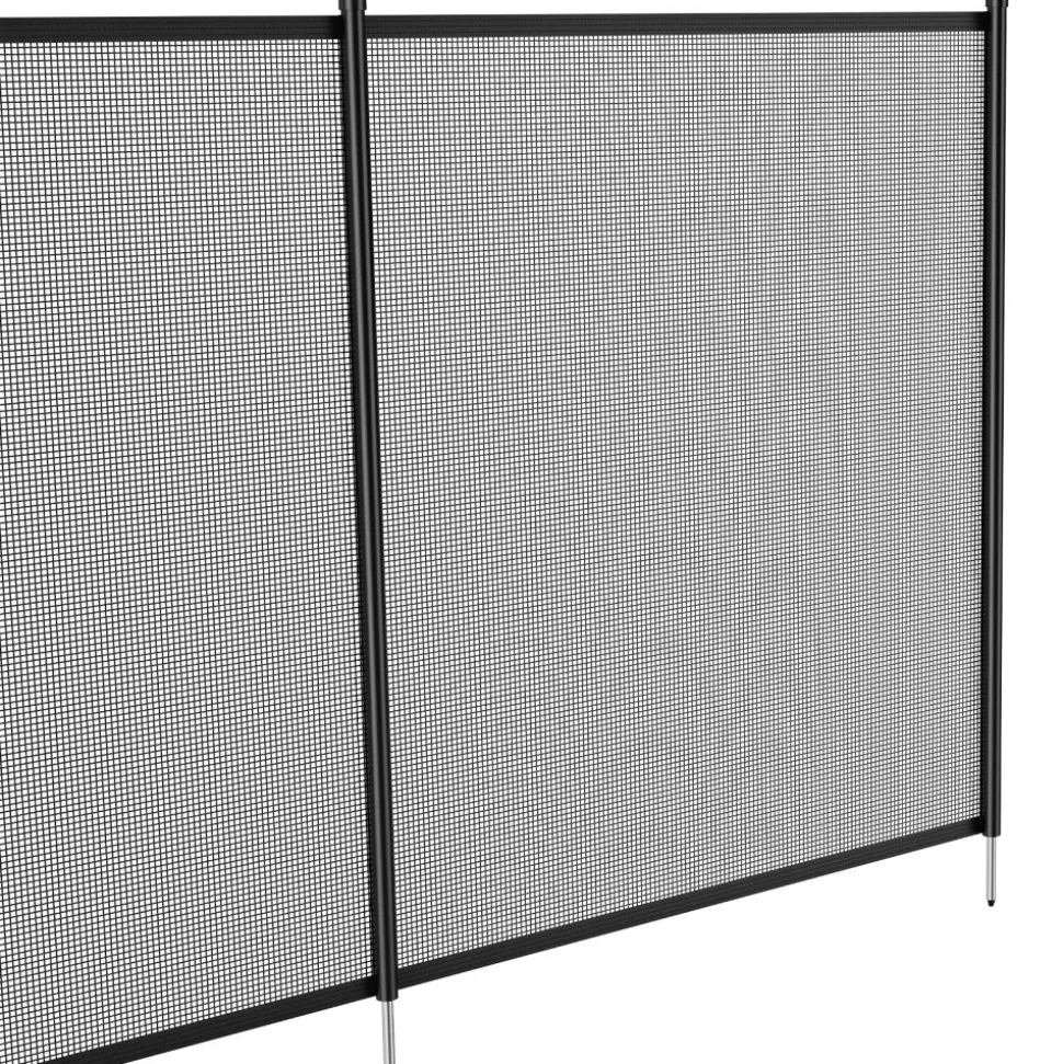 VEVOR Pool Fence, 4 x 96 FT Pool Fences for Inground Pools, Removable Child Safety Pool Fencing, Easy DIY Installation Swimming Pool Fence, 340gms Teslin PVC Pool Fence Mesh Protects Kids and Pets