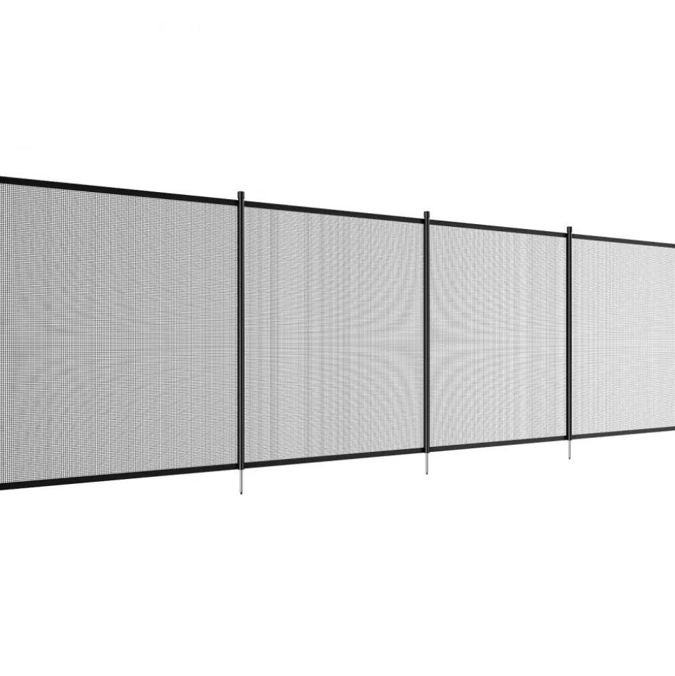 VEVOR Pool Fence, 4 x 96 FT Pool Fences for Inground Pools, Removable Child Safety Pool Fencing, Easy DIY Installation Swimming Pool Fence, 340gms Teslin PVC Pool Fence Mesh Protects Kids and Pets