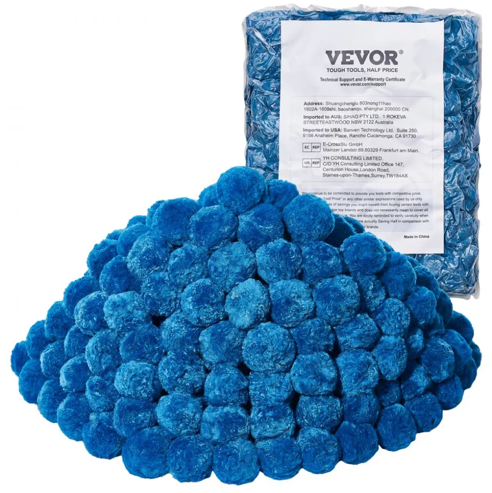 VEVOR Pool Filter Balls for Sand Filter, 4 lbs, Filter Balls Replace Pool Filter Sand, Reusable Blue Polyester Fiber Filter Media with Wash Bag, for Swimming Pool Aquarium Tank Above Ground Pool