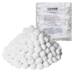 VEVOR Pool Filter Balls for Sand Filter, 3.5 lbs, Filter Balls Replace Pool Filter Sand, Reusable Polyester Fiber Filter Media Balls with Wash Bag, for Swimming Pool Above Ground Pool Aquarium Tank