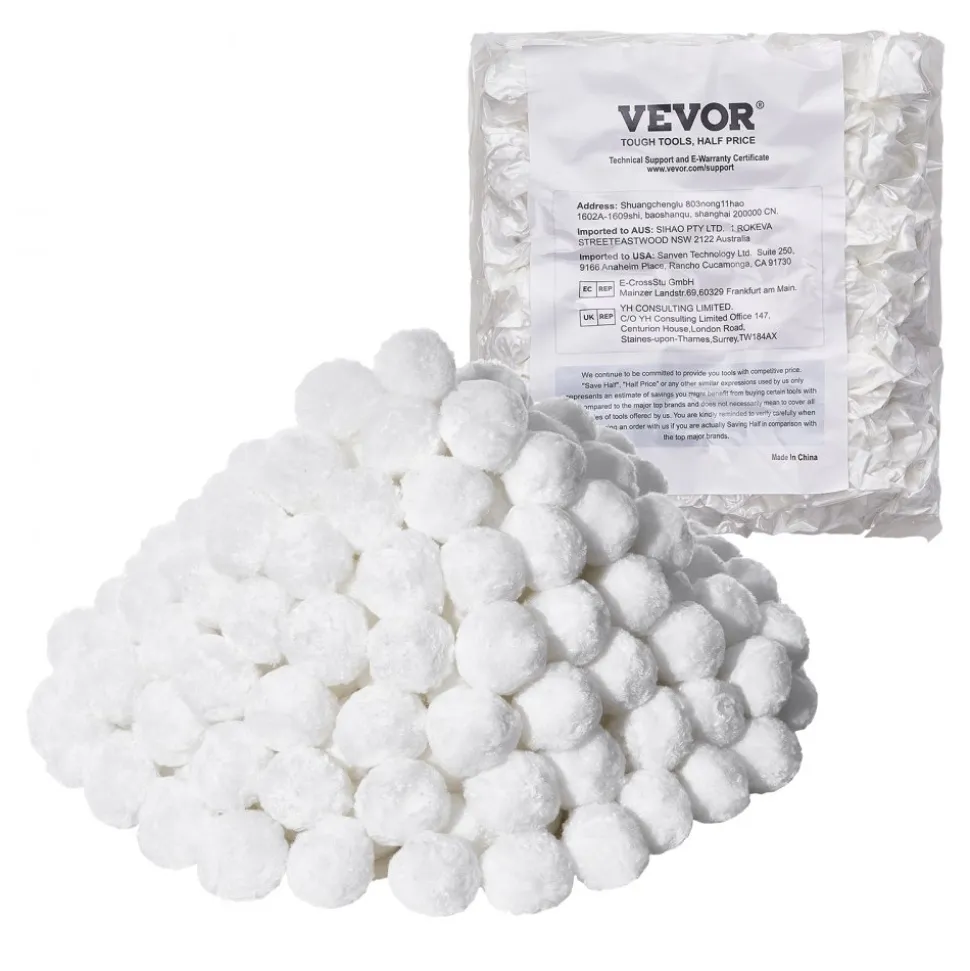 VEVOR Pool Filter Balls for Sand Filter, 3.5 lbs, Filter Balls Replace Pool Filter Sand, Reusable Polyester Fiber Filter Media Balls with Wash Bag, for Swimming Pool Above Ground Pool Aquarium Tank