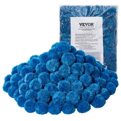 VEVOR Pool Filter Balls for Sand Filter, 1.5 lbs, Filter Balls Replace Pool Filter Sand, Reusable Blue Polyester Fiber Filter Media with Wash Bag, for Swimming Pool Aquarium Tank Above Ground Pool