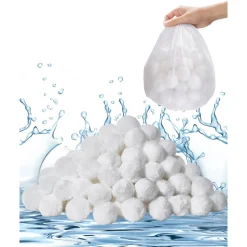 VEVOR Pool Filter Balls for Sand Filter, 1.5 lbs, Filter Balls Replace Pool Filter Sand, Reusable Polyester Fiber Filter Media Balls with Wash Bag, for Swimming Pool Above Ground Pool Aquarium Tank