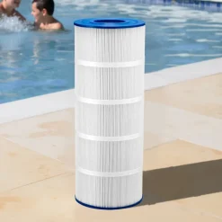 VEVOR Pool Filter Cartridge, 120 Sq. Ft Spa Hot Tub Filter Cartridge Replacement, Compatible with Hayward CX1200RE, Pleatco PA120, Unicel C-8412, Secure for Kids & Pet, Trilobal Pleated, Easy to Clean