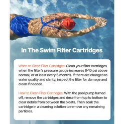 VEVOR Pool Filter Cartridge, 4x 130 Sq. Ft, Spa Hot Tub Filter Cartridge Replacement, Compatible with Pentair CCP520, R173578,  PCC130, Secure for Kids & Pet, Trilobal Pleated,  Easy to Clean