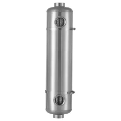 VEVOR Pool Heat Exchanger, 210K BTU Swimming Pool Heater Exchanger, 316L Stainless Steel Construction, High Efficiency Water to Water Transfer Heating System for Spa, Hot Tub, Indoor/Outdoor, Silver