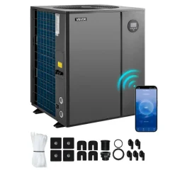 VEVOR Pool Heat Pump Max 88850 BTU, Electric Pool Heater for In-Ground Up to 22454 Gallons, All-DC Inverter Technology, WiFi & App Remote Control, Multiple Protection for Swimming Parties