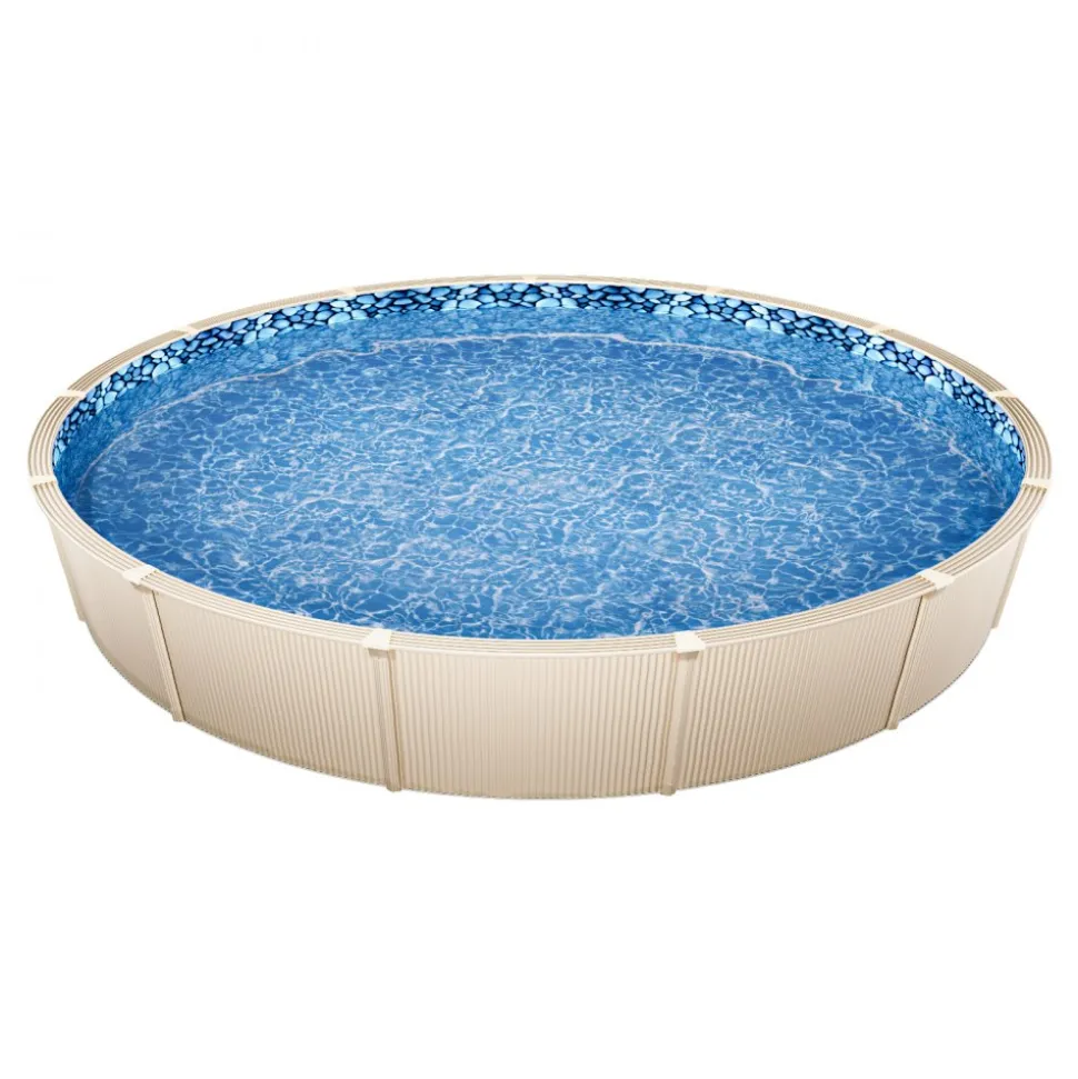 VEVOR Pool Liner, 30ft Round Pool Liner, Uinbead Style, Durable Vinyl Pool Liner, Standard Gauge, 52in Wall Height, Pool Liner Replacement for Steel Sided Above-Ground Swimming Pools