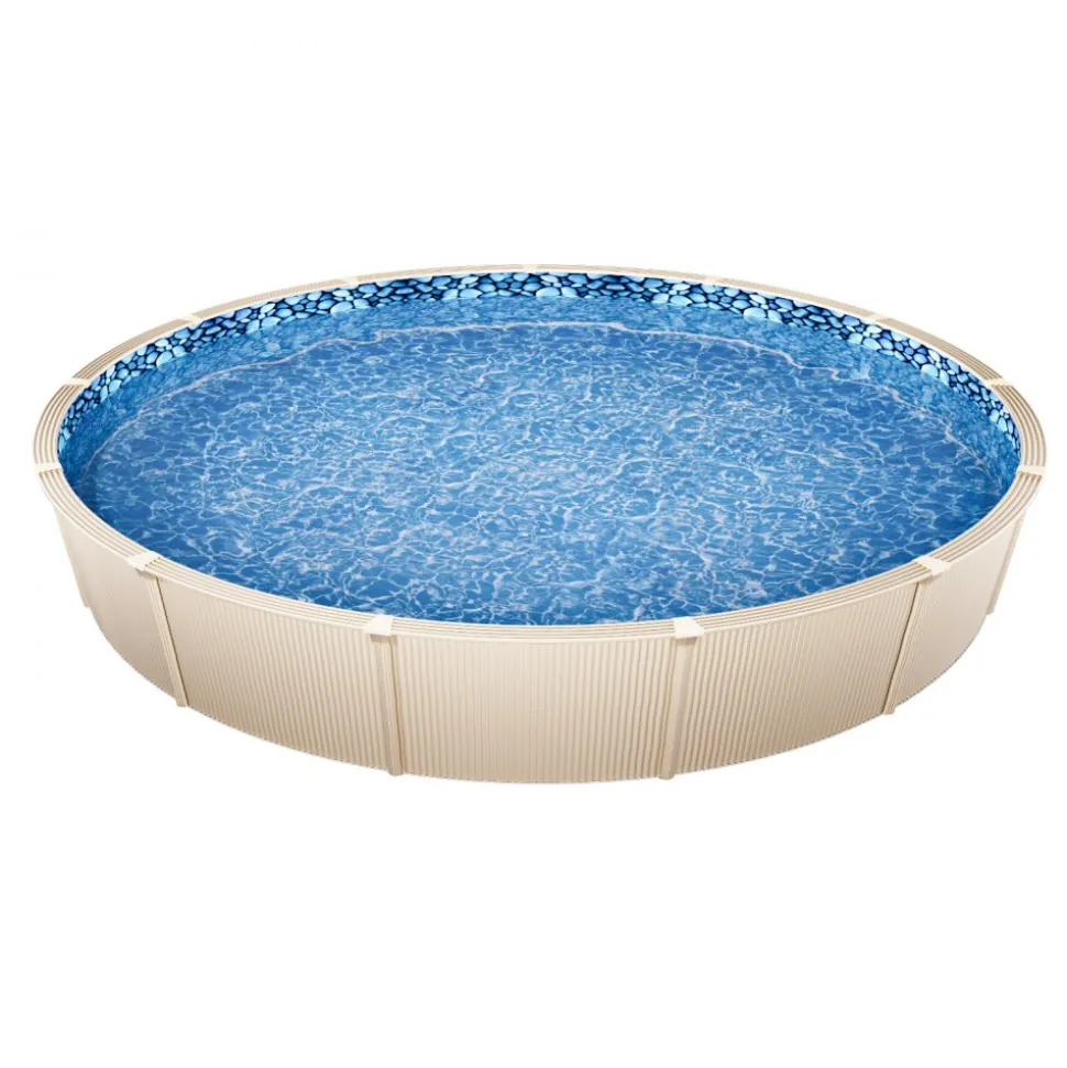VEVOR Pool Liner, 30ft Round Pool Liner, Uinbead Style, Durable Vinyl Pool Liner, Standard Gauge, 52in Wall Height, Pool Liner Replacement for Steel Sided Above-Ground Swimming Pools