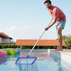 VEVOR Pool Pole, 3.4 to 15 Ft Telescoping Swimming Pool Cleaning Poles, Professional Adjustable Telescopic Pole with 2 Extension Poles, Heavy Duty Cleaner Stick for Skimmer Net, Brush, Vacuum Head