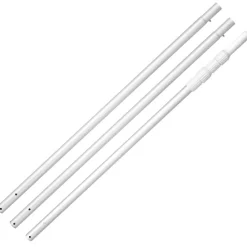 VEVOR Pool Pole, 3.4 to 15 Ft Telescoping Swimming Pool Cleaning Poles, Professional Adjustable Telescopic Pole with 2 Extension Poles, Heavy Duty Cleaner Stick for Skimmer Net, Brush, Vacuum Head