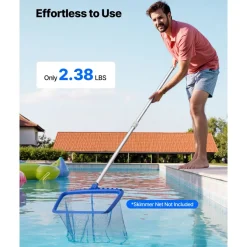 VEVOR Pool Pole, 3.4 to 15 Ft Telescoping Swimming Pool Cleaning Poles, Professional Adjustable Telescopic Pole with 2 Extension Poles, Heavy Duty Cleaner Stick for Skimmer Net, Brush, Vacuum Head