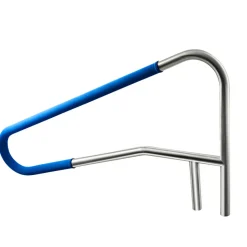 VEVOR Pool Rail, 54 x 32 inch Pool Handrail, 220 lbs Load Capacity Heavy Duty 304 Stainless Steel Swimming Handrail, Detachable Nonslip Sleeve, Recessed or Base Mount, for Poolside, Water Parks