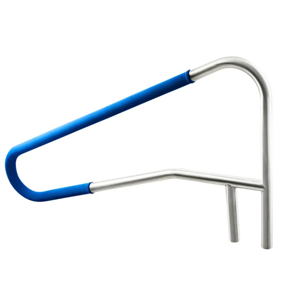 VEVOR Pool Rail, 54 x 32 inch Pool Handrail, 220 lbs Load Capacity Heavy Duty 304 Stainless Steel Swimming Handrail, Detachable Nonslip Sleeve, Recessed or Base Mount, for Poolside, Water Parks